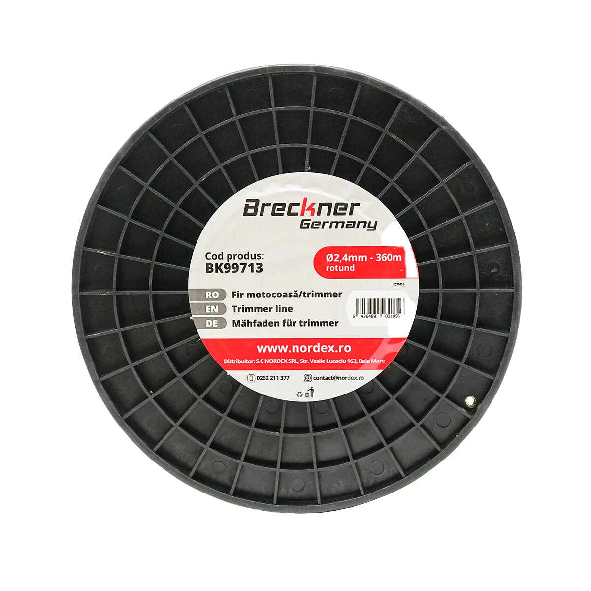 Fir rotund pentru motocoasa, 2.4 mm x 360 m, Cod: BK99713, Brand: BRECKNER GERMANY