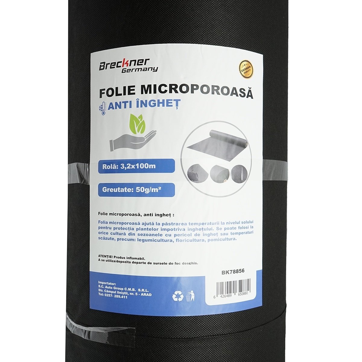 Folie microporoasa anti inghet 50 gr/mp, 3.2x100m, Cod: BK78856, Brand: BRECKNER GERMANY