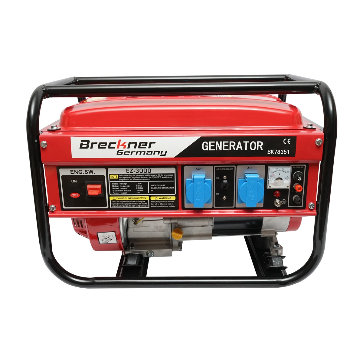 Generator electric pe benzina 220V/50Hz putere maxima 3.0 kw, Cod: BK87730, Brand: BRECKNER GERMANY