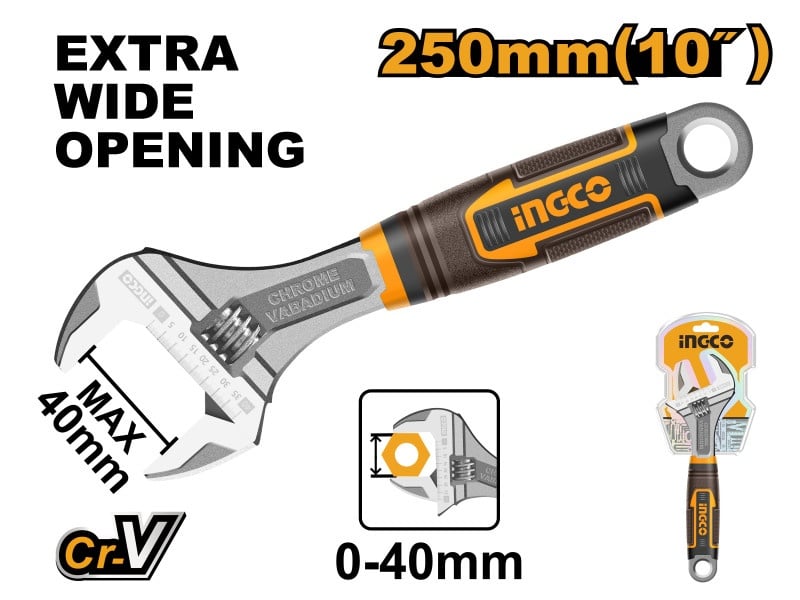 INGCO Cheie reglabilă 0-40 mm / 250 mm CrV