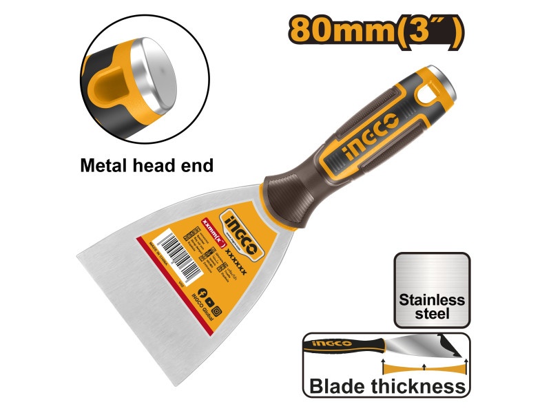INGCO Spakli 80 mm inox mâner moale
