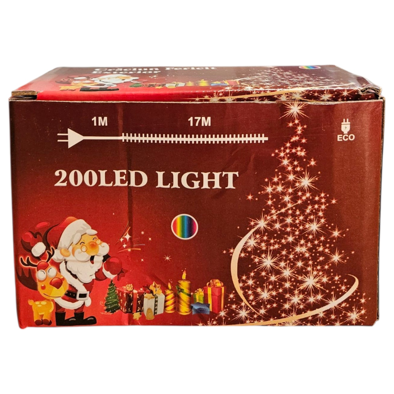 Instalație Luminoasă 200 LED – 18 m, Fir Negru, Becuri Multicolore