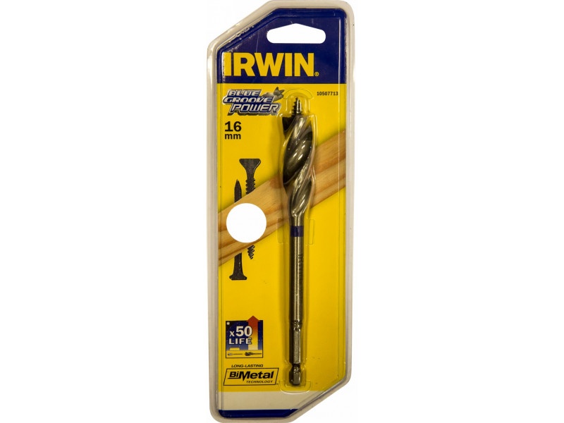 IRWIN Burghiu pentru lemn 16 x 230 mm Blue Groove Power - 1 | YEO