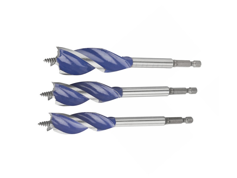 IRWIN Set de burghie pentru lemn 3 piese bit Blue Groove 6x (20-22-25 mm)