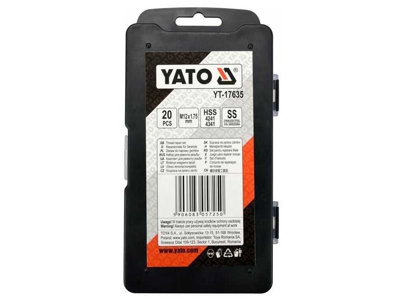 Kit de reparare a filetului YATO 20 bucăți M12 1,75 mm - 3 | YEO