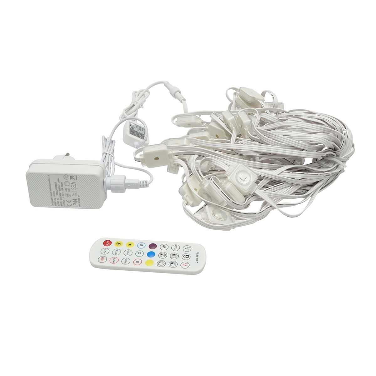 Kit lumini decorative inteligente RGBIC 15m pentru exterior cu telecomanda, control vocal, aplicatie Surplife, Cod: DISTX72 - 2 | YEO