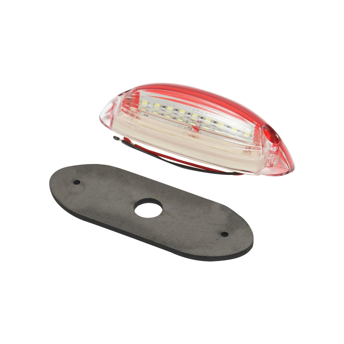 Lampa pozitie rosu-alb led 125mm 12-24V, Cod: BK69501, Brand: BRECKNER GERMANY