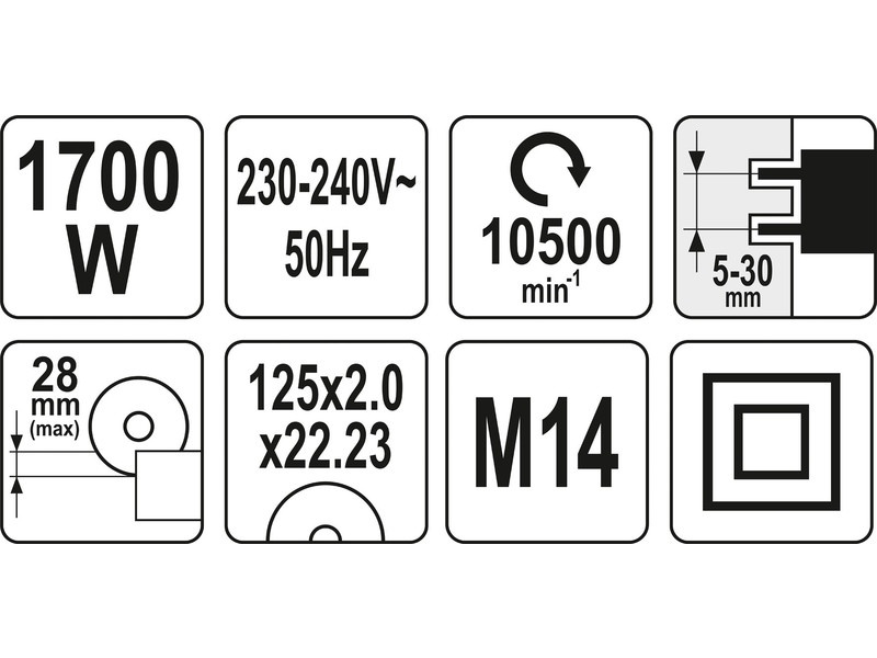 Mașină de frezat zidărie YATO 125 mm 1700 W - 3 | YEO