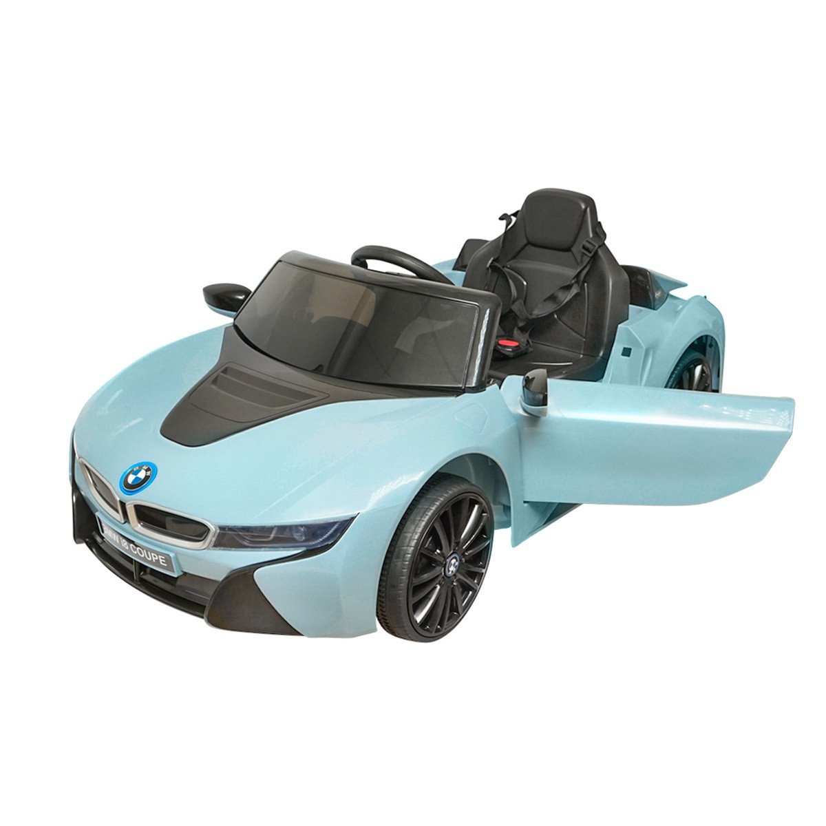 Masinuta electrica cu telecomanda, pentru copii, BMW i8 coupe, 6V/7Ah, JE1001, cu scaun piele, Cod: DISLF27, Lean Cars