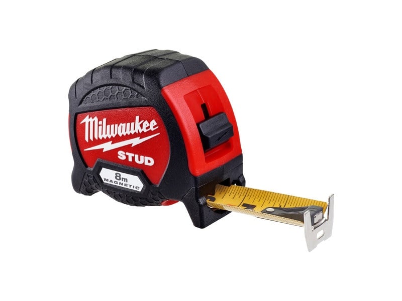 MILWAUKEE Bandă de măsurare 8 m x 33 mm magnetic STUD