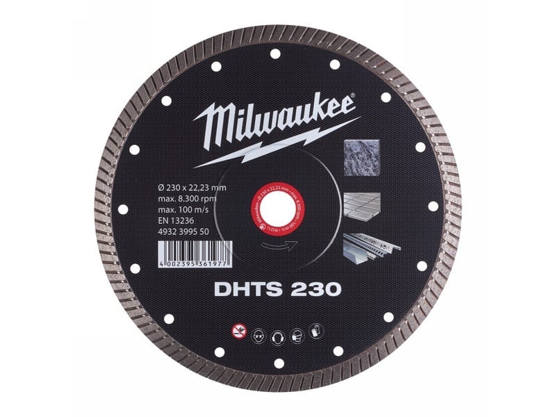 MILWAUKEE Disc diamantat de tăiere 230 x 1,9 x 10 x 22,2 mm turbo DHTS