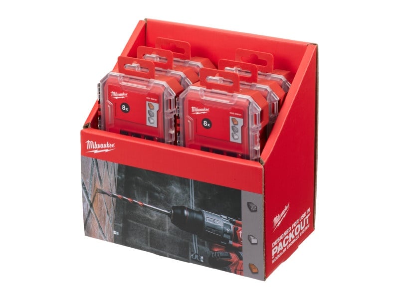 MILWAUKEE Set de burghie pentru piatră 8 piese 2-8 mm cu două tăișuri