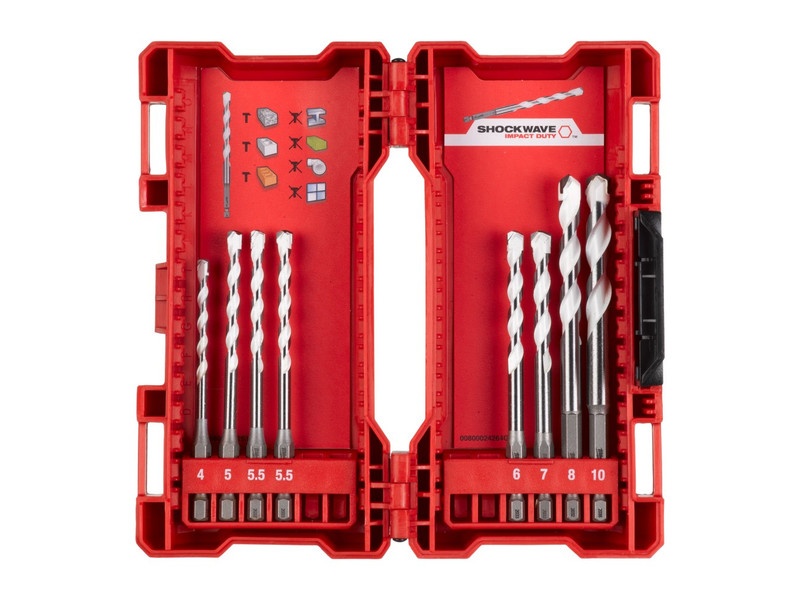 MILWAUKEE Set universal de burghie 8 piese 1/4" Hex