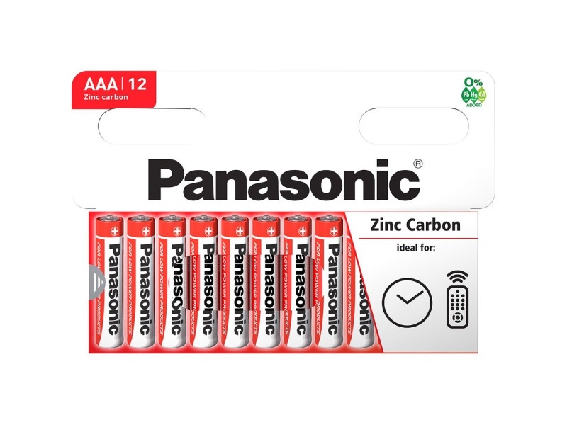 PANASONIC AAA/micro baterii zinc-mangan de 1,5 V (12 buc)