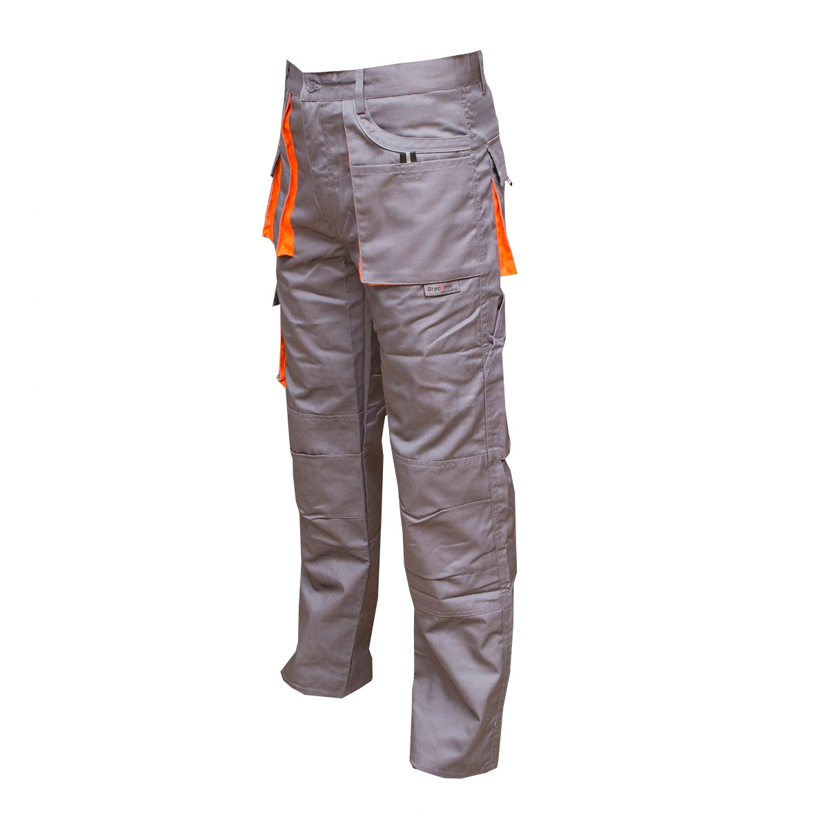 Pantaloni de lucru poliester cu bumbac 235g/m2, gri cu portocaliu marimea 50, Cod: BK77147, Brand: BRECKNER GERMANY - 1 | YEO