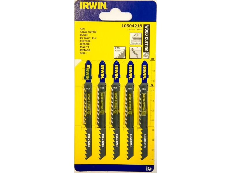 Pânză de ferăstrău circular IRWIN T144D 74/4,3 mm HCS (5 bucăți)