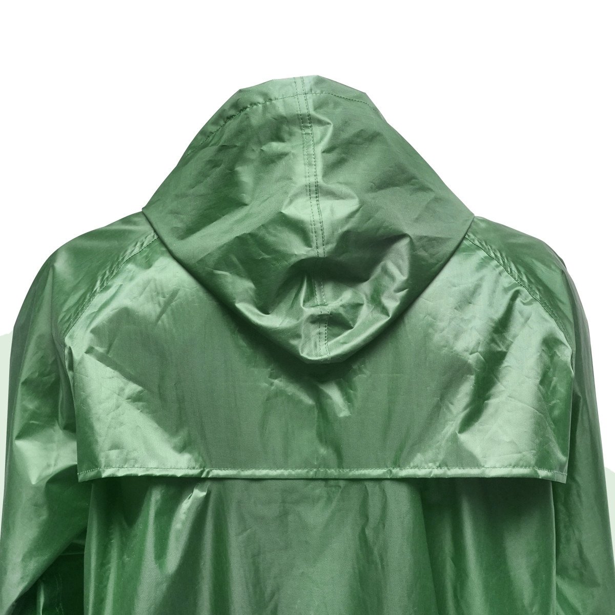 Pelerina cu gluga impermeabila XL din poliester cu membrana PVC fante de aerisire, 2 buzunare si fermoar verde, Cod: BK77403, Breckner Germany - 3 | YEO