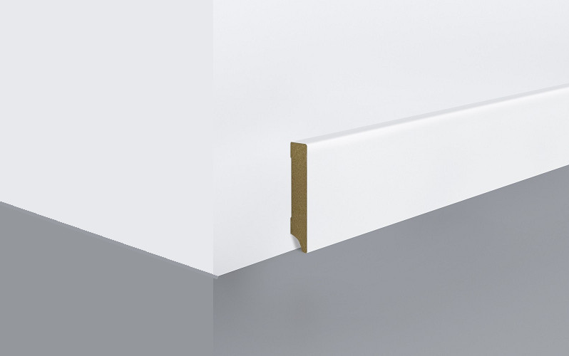 Plinta Mdf, alba, 240 x 1.8 x 8 cm, Cubic, P80C.01, Egger