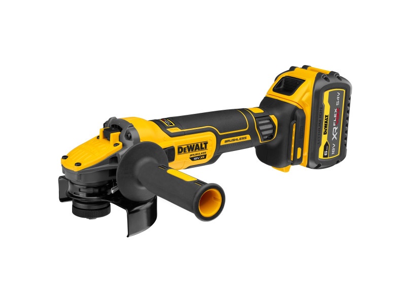 Polizor unghiular fără fir DEWALT 125 mm 18 V (1 x baterie 6.0 Ah + încărcător) DCG409T1