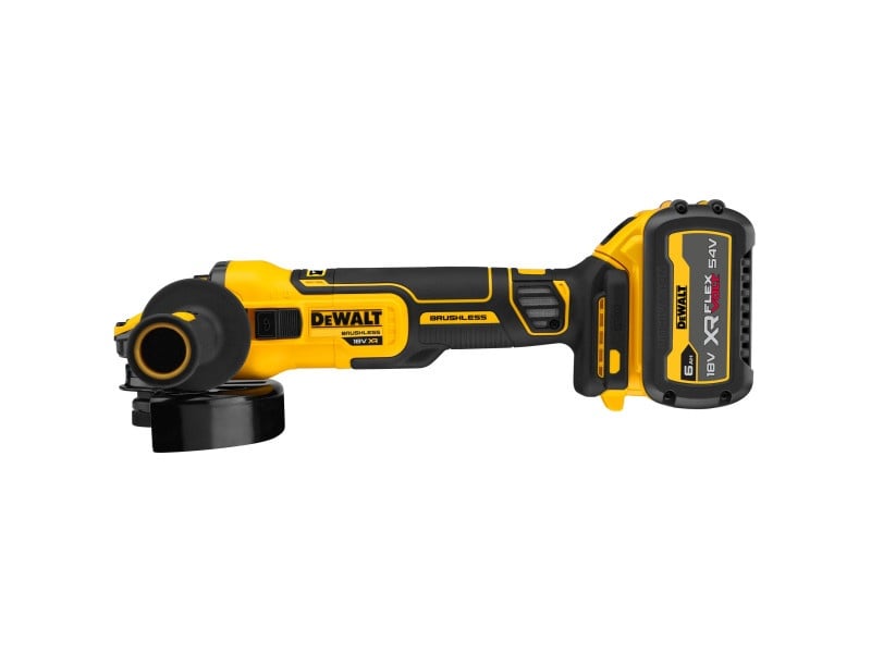 Polizor unghiular fără fir DEWALT 125 mm 18 V (1 x baterie 6.0 Ah + încărcător) DCG409T1 - 1 | YEO