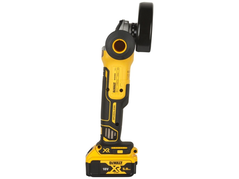 Polizor unghiular fără fir DEWALT 125 mm 18 V fără perie de carbon (3 x baterie 5.0 Ah + încărcător + TSTAK) DCG405P - 3 | YEO