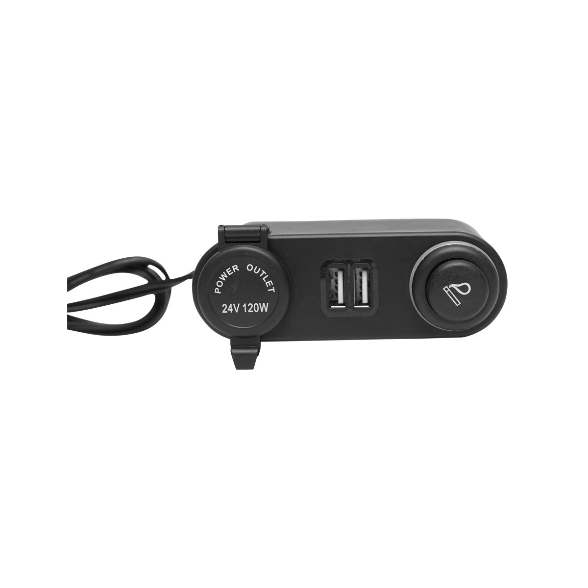 Prelungitor priza auto cu priza 24V, bricheta si 2xUSB, Cod: BK78010, Brand: BRECKNER GERMANY - 1 | YEO