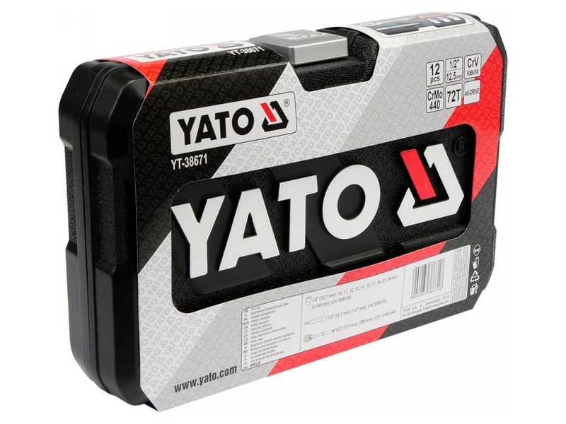 Set de prize YATO 12 piese 1/2" 10-24 mm CrV - 4 | YEO