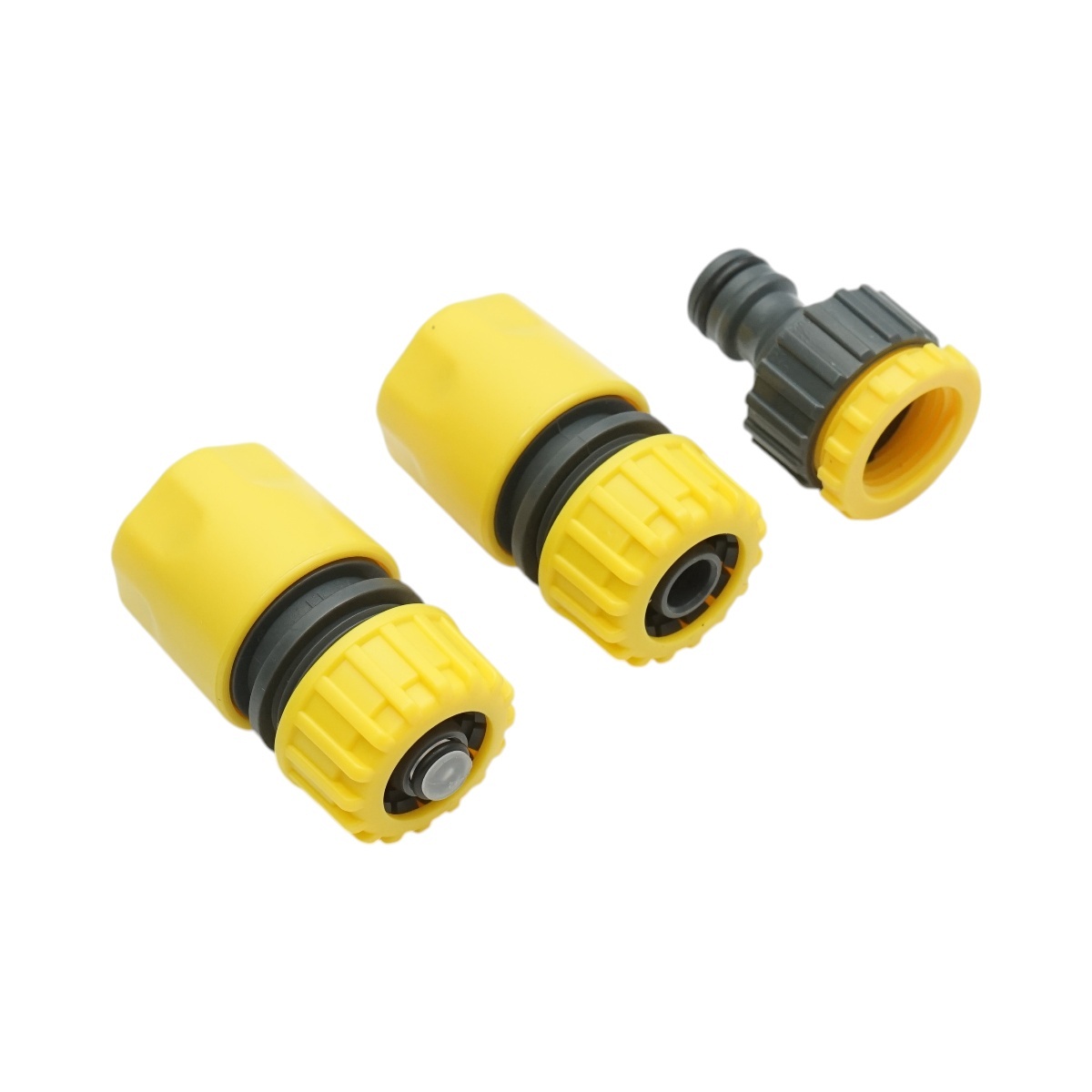 Set pistol de stropit reglabil 8 moduri cu 2 conectori 1/2 si adaptor 1/2-3/4 pentru furtun gradina , Cod: DISUF75, Crownman