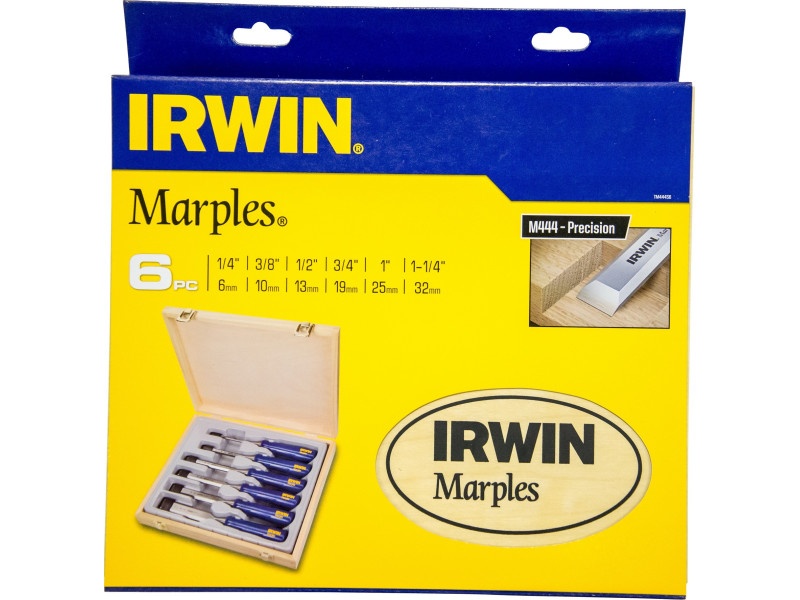 Set tăietor de lemn IRWIN Marples 6 piese cu mâner din plastic (6-10-13-19-25-32 mm)