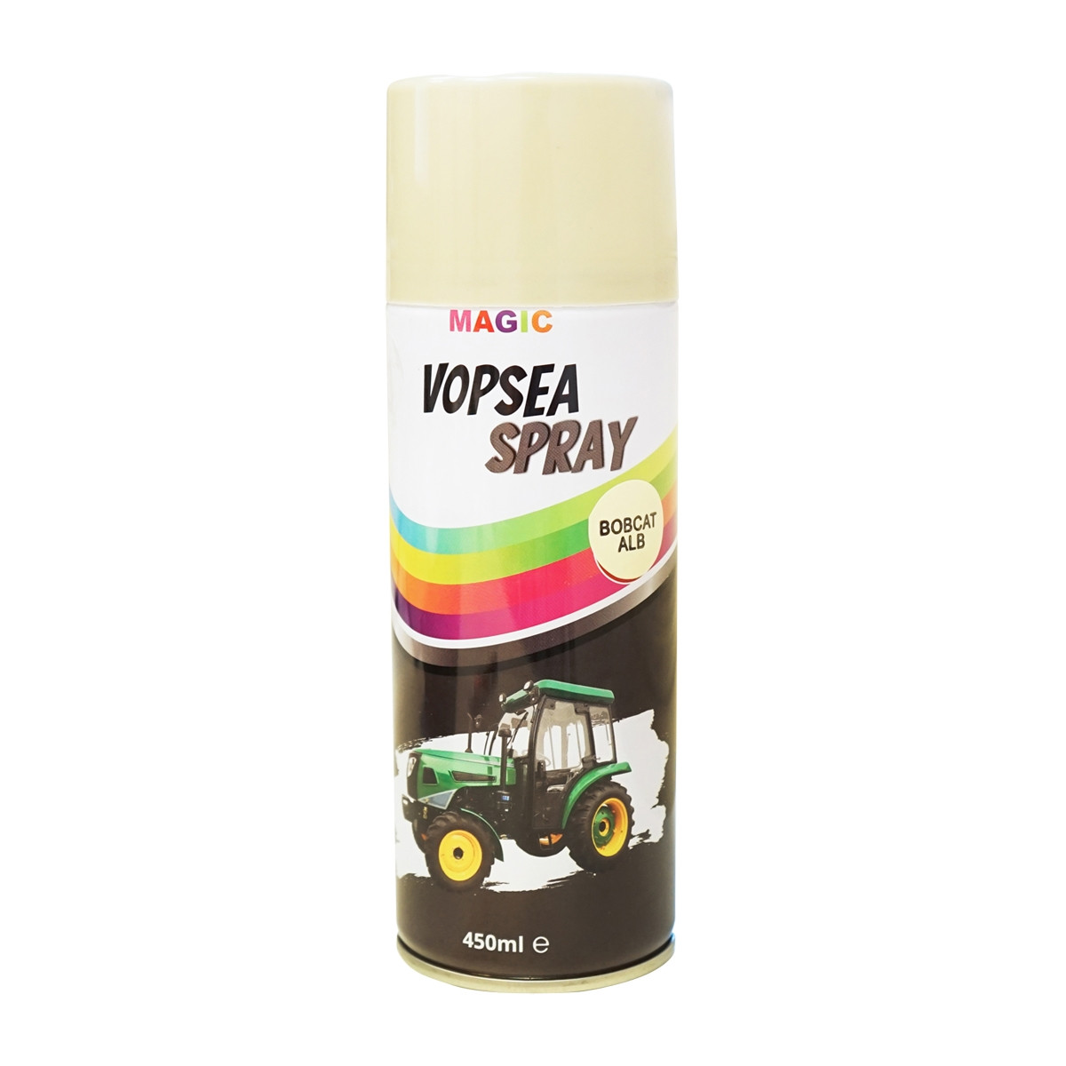 Spray vopsea auto alb tip Bobcat profesionala cu uscare rapida 450ml, Cod: BK831107, Brand: MAGIC