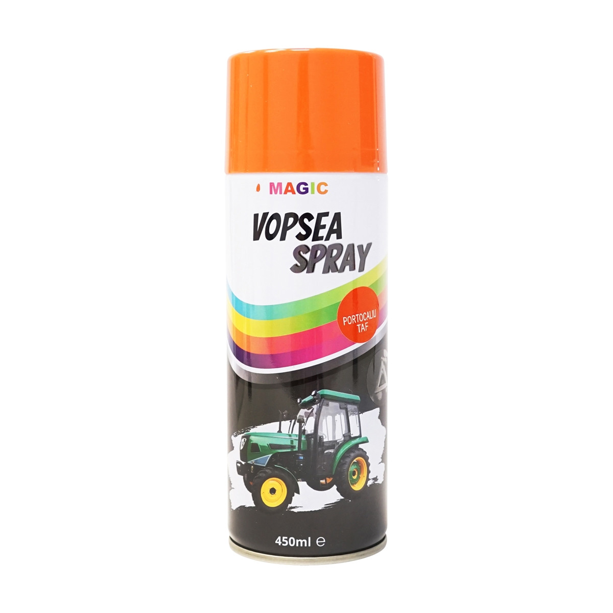 Spray vopsea auto portocaliu RAL2002 pentru Tractor Forestier, cu uscare rapida 450ml, Cod: BK833322, Brand: MAGIC