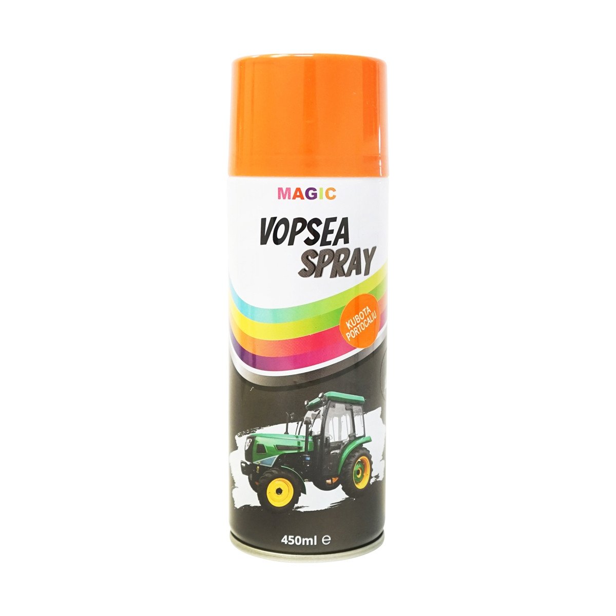 Spray vopsea auto portocaliu tip Kubota profesionala cu uscare rapida 450ml,Cod: BK832111, Brand: MAGIC