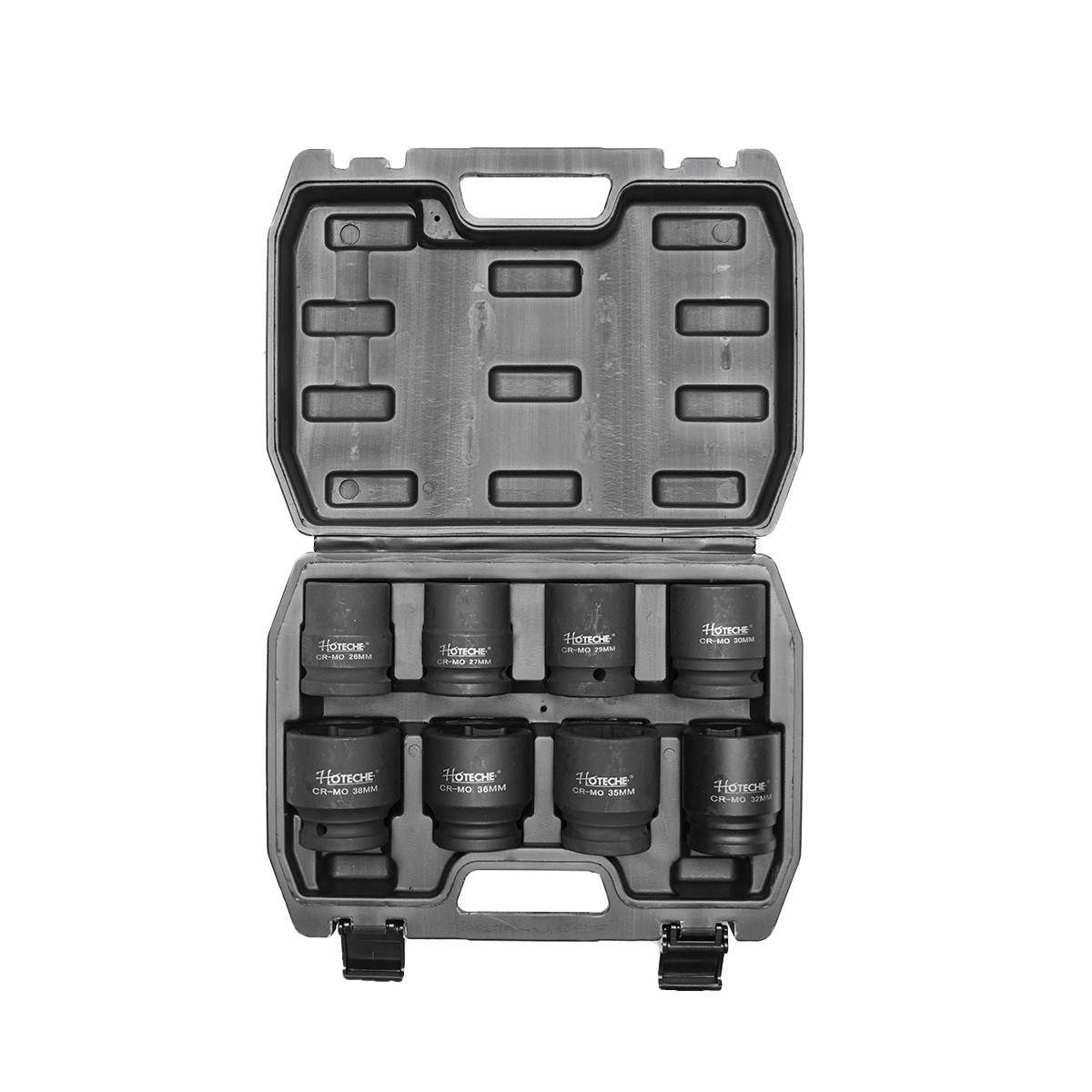 Trusa cap tubulare, profesionale de impact, cu prindere 3/4, 8 piese, 26-38mm, Cod: BK92572 Echivalență: DISFP80, Hoteche