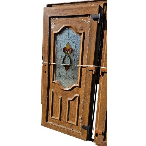 Usa, PVC & termopan, 90x190cm, maro, stejar auriu, dreapta, Kirchberger, 7cm, 6 camere, panel decorativ