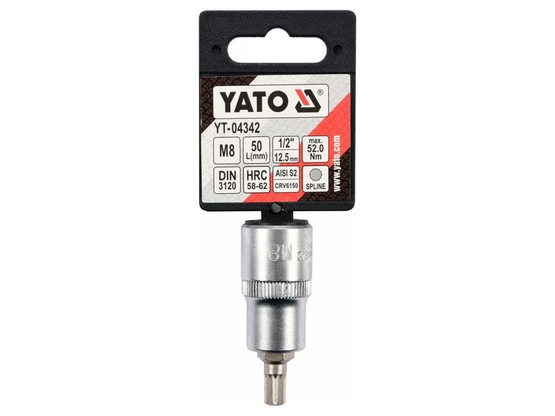 YATO Bit cheie tubulară Spline 1/2" M8 CrV - 2 | YEO