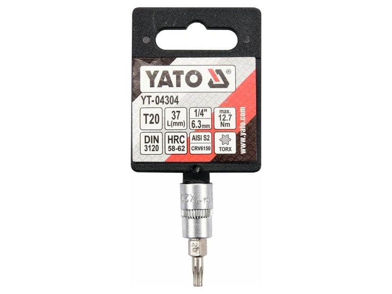 YATO Bit cheie tubulară Torx 1/4" T20 CrV - 2 | YEO