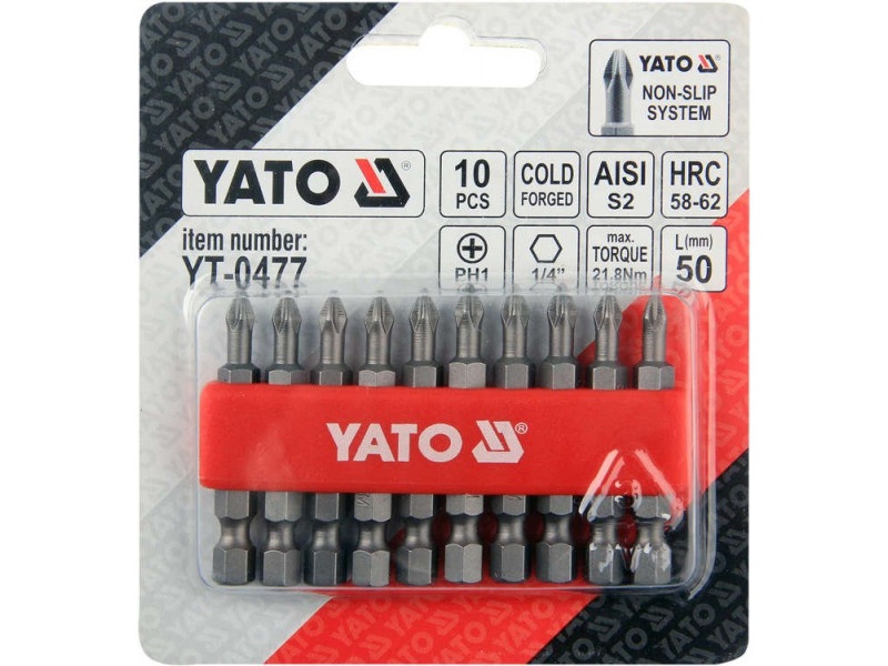 YATO Bithegy PH1 x 50 mm (10 buc) - 1 | YEO