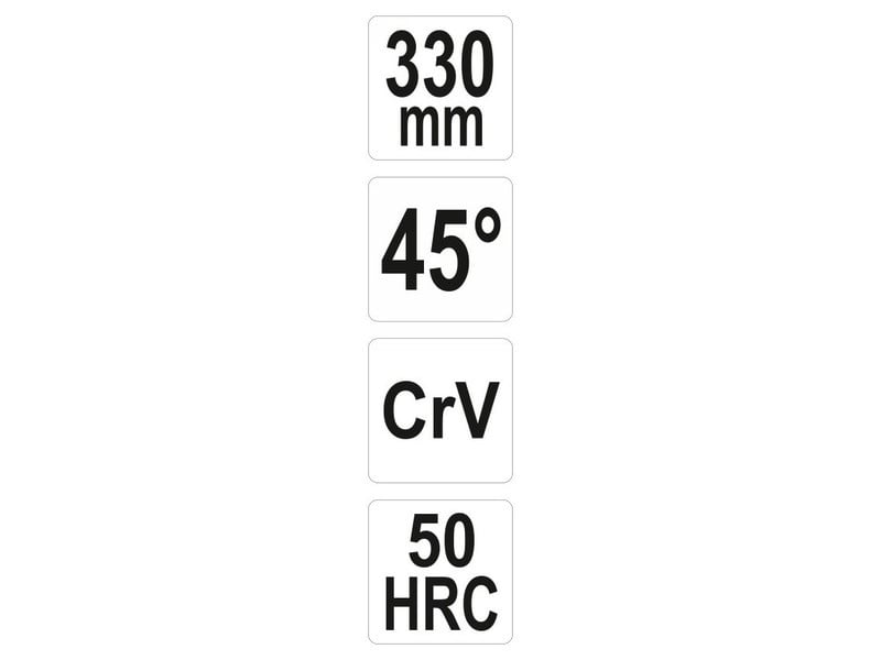 YATO Clește cu nas îndoit 45° 330 mm CrV