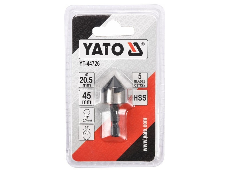 YATO Conic countersink pentru metal 20,5 mm dimensiune bit HSS - 2 | YEO