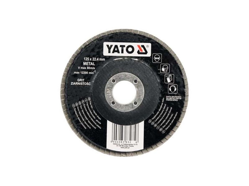 YATO Disc abraziv cu clapetă 125 x 22,4 mm / P40