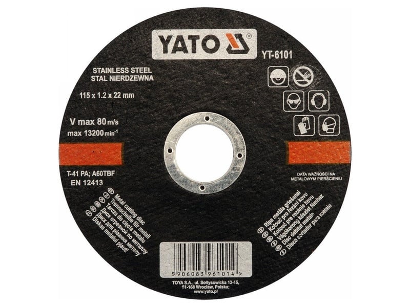 YATO Disc de tăiat pentru metal 115 x 1,2 x 22 mm inox