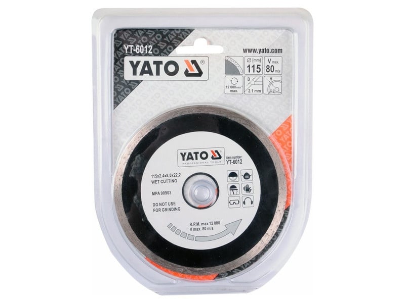 YATO Disc de tăiere diamantat 115 x 2,1 x 5,3 x 22,2 mm continuu - 2 | YEO