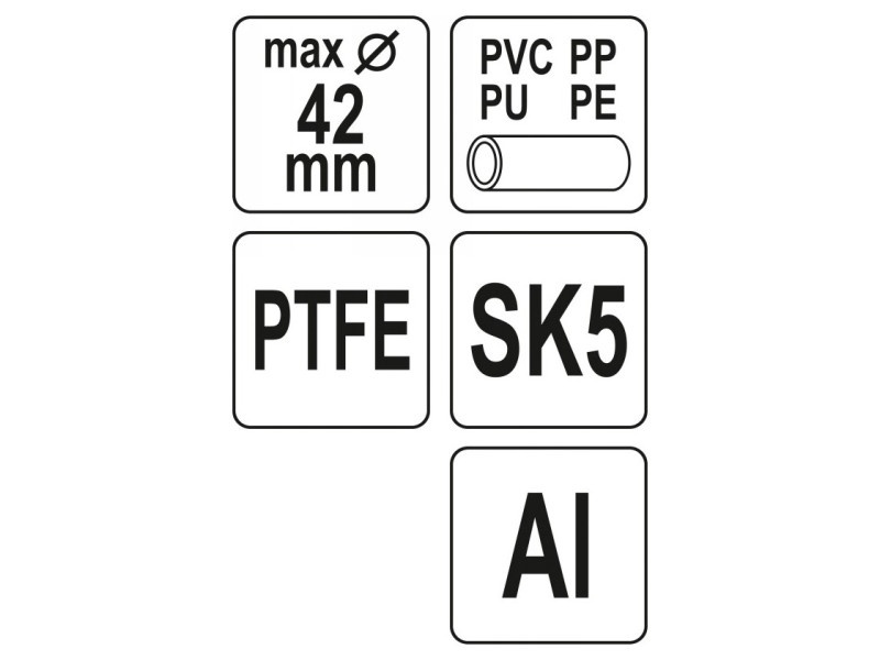 YATO Foarfece de tăiat țevi 42 mm PVC