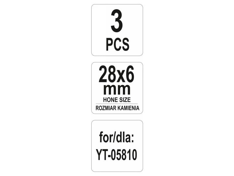 YATO Mandibulă înlocuibilă pentru axilă 28 x 6 mm (3 bucăți)