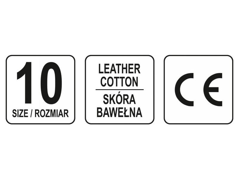 YATO Mănuși de lucru mărimea 10 piele-cotton