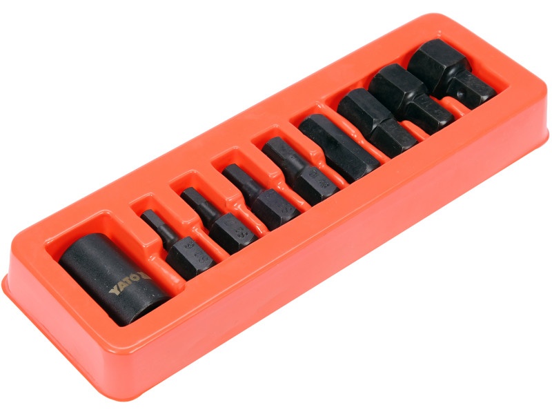 YATO Mașină Allen bit set 9 piese 1/2" 6-19 mm adaptor soclu - 1 | YEO