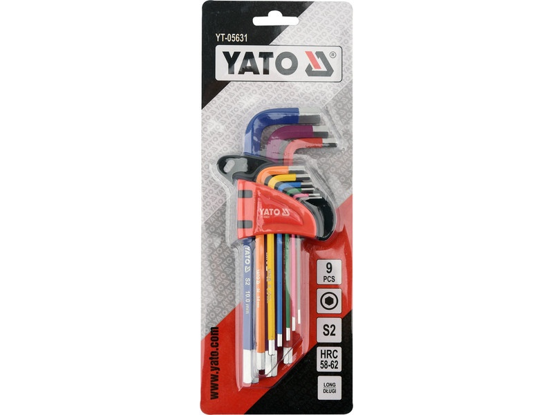 YATO Set cheie Allen extinsă 9 piese 1,5 - 10 mm S2 - 2 | YEO