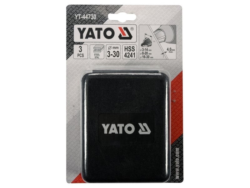 YATO Set de burghie pentru trepte 3 piese inox - 4 | YEO