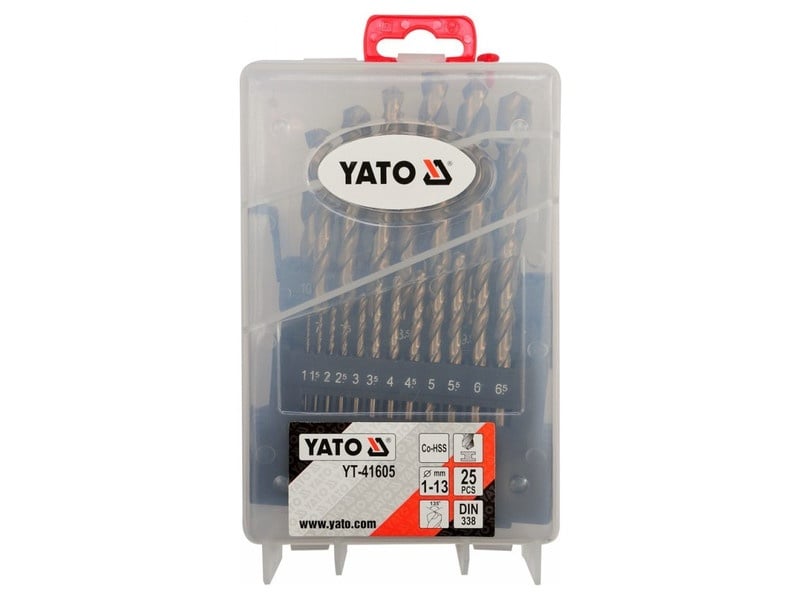 YATO Set de burghie Twist 25 piese 1-13 mm HSS Co - 2 | YEO