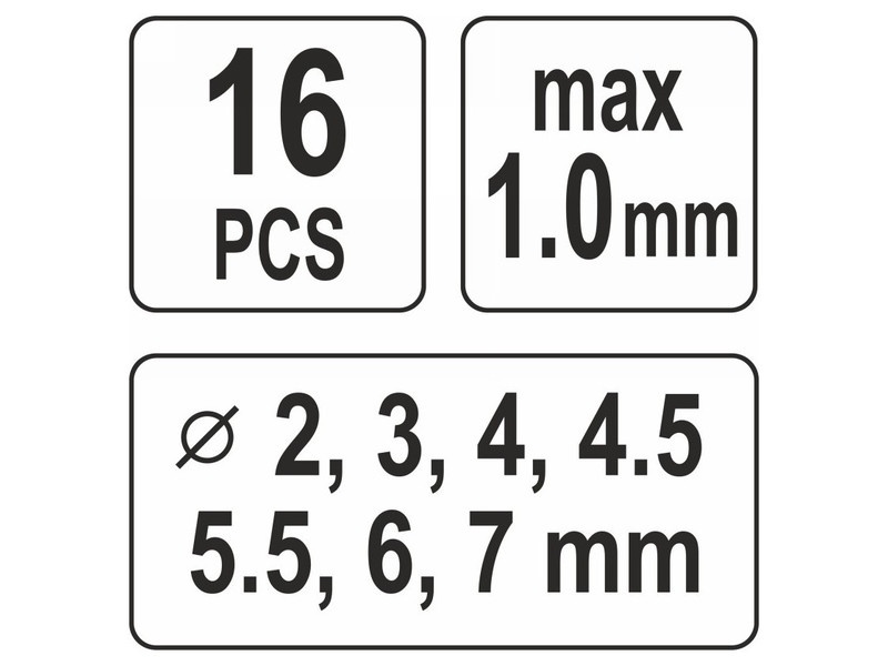 YATO Set de clești de perforat plăci 16 piese - 4 | YEO